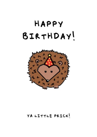 hedgehog prick Birthday Card 14092 created by Little paper pick me ups