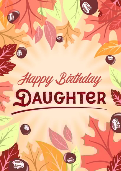 Autumnal Daughter Birthday Card created by olliebrownillustration