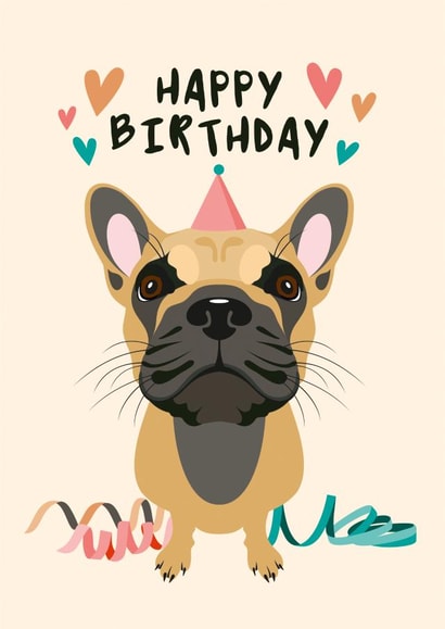 French Bulldog Birthday Card created by Diva Doodle Designs