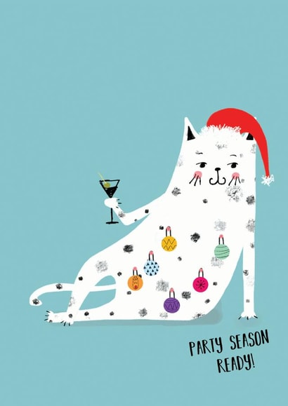 party season Christmas Card 20521 created by NICHOLA COWDERY ILLUSTRATIONS 