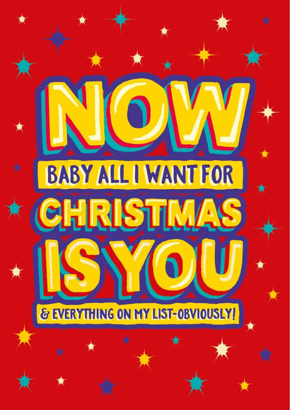 Funny Christmas song love card created by The Typecast Gallery