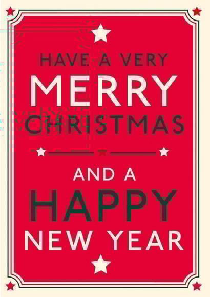 typography new year Christmas Card 18251 created by Hotchpotch 