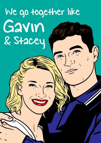 Gavin and Stacey Valentine's Day greeting card created by Graham Sanders