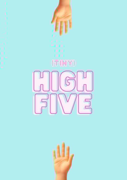 high five little hands Congratulations Card 1360 created by LUCY BARFOOT | SUPER TINY HANDS