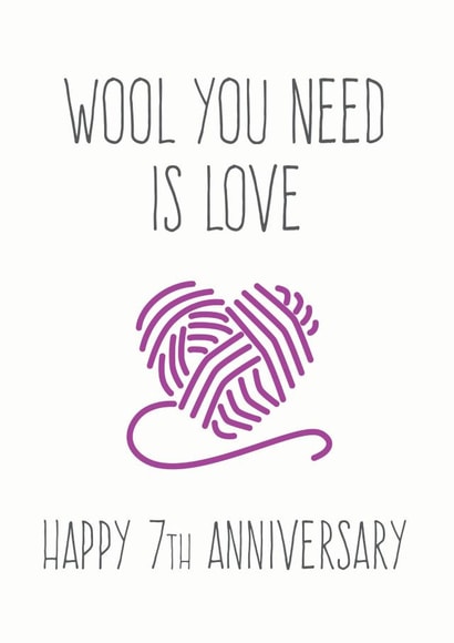 Wool You Need Is Love - Happy 7th Anniversary created by FrednTrev.