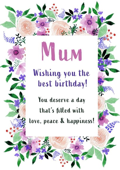 mum pretty Birthday Card 19440 created by Ami Webster