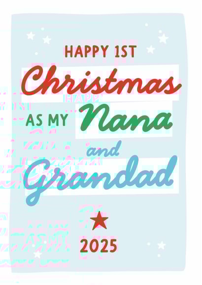 Nana and Grandad first christmas created by Percy & Pearl