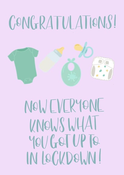 Baby Lockdown Pregnancy Card 13627 created by Laura Did That