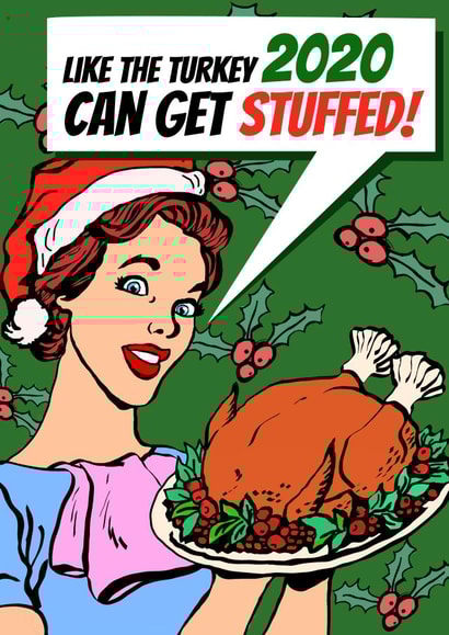 turkey 2020 Christmas Card 42509 created by Close to the bone