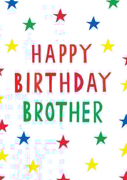 brother typography Birthday Card 17728 created by Earlybird