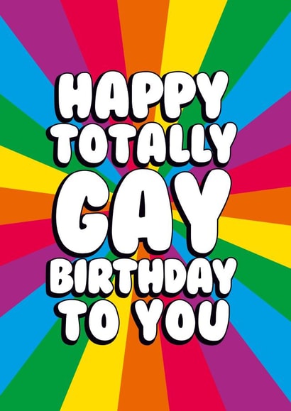 gay colourful Birthday Card 3070 created by Dean Morris Cards