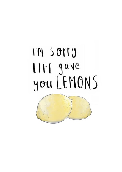 life gives you lemons are you ok Thinking of you Card 20584 created by Vivi Lake