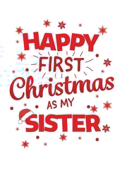 siblings sister Christmas Card 10367 created by Yeti Design