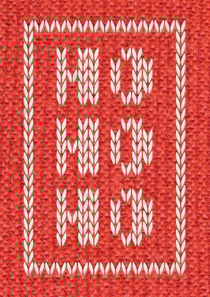 hohoho knitted Christmas Card 6992 created by The Happy Little Print Shop