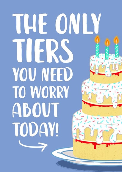 funny three Birthday Card 4157 created by The Cake Thief