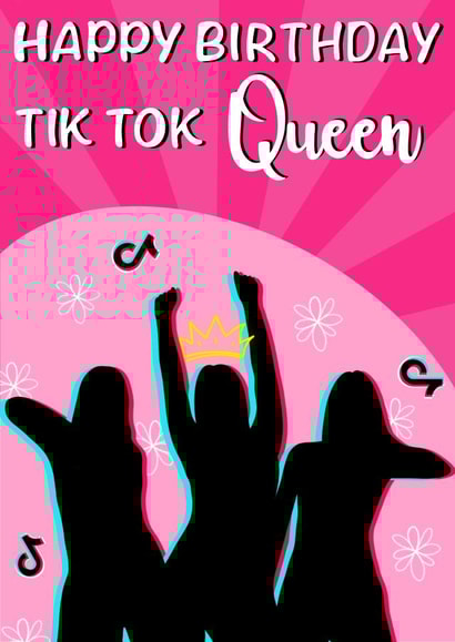 Tik tok Savage Birthday Card 19574 created by Pawwmarkss