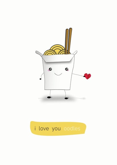 noodles oodles Love & Friendship Card 20588 created by Venus Peach