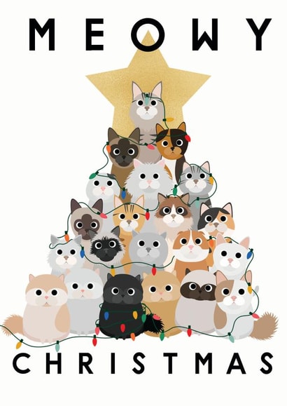 cat meowy Christmas Card 14775 created by Willow and Tweet Designs