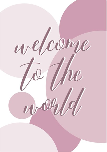 typography classic New Baby Card 20615 created by Lorna Howard