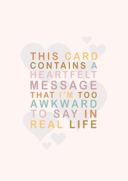 awkward real Love & Friendship Card 16374 created by Goldie & Wilder