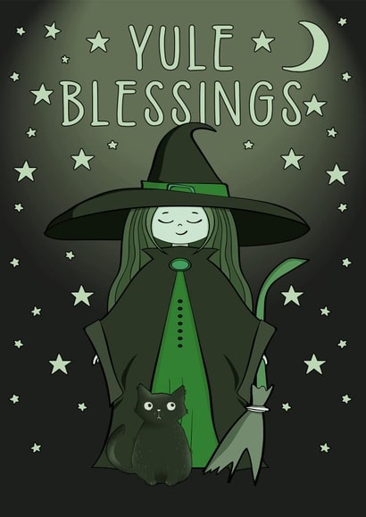 Yule Blessings for the Winter Solstice created by Cheeky Witch®