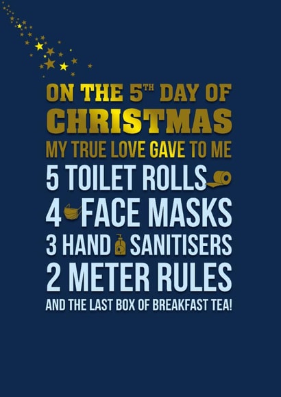 Lockdown restrictions Christmas card. created by Pendrea Noye