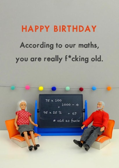 maths really Birthday Card 11588 created by Bold & Bright Cards