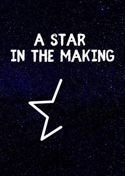 star in the making minimal Congratulations Card 20620 created by Captain Breadbeard Productions