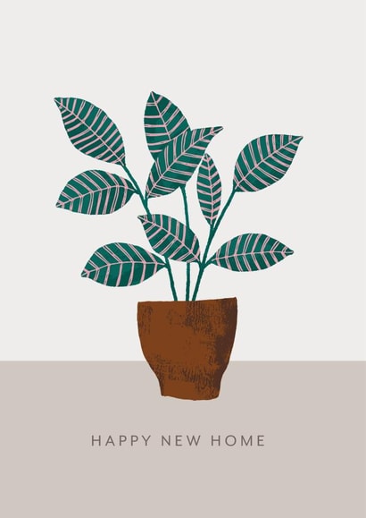 House plant new home card created by Gooseberry Moon