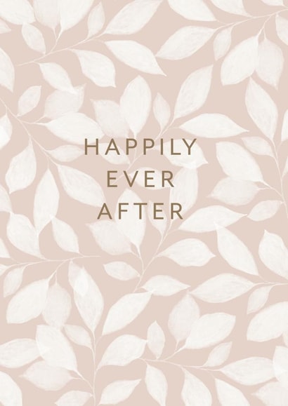 Happily ever after - leaf design wedding card created by Gooseberry Moon