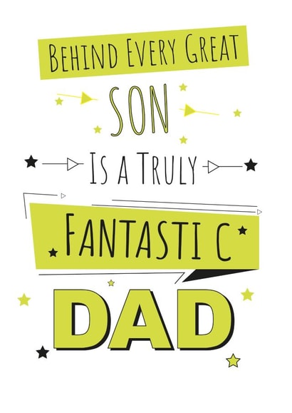 Heartfelt Birthday and fathers Day card from Son created by Yeti Design