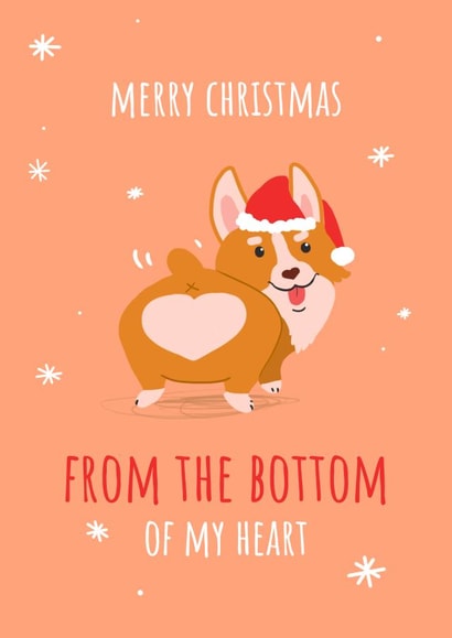 dog corgi Christmas Card 16117 created by Fly high art