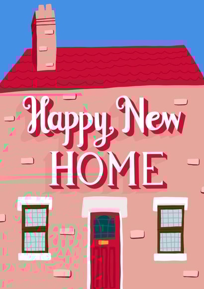 Cute Red Door New Home Card - Happy New Home created by Fab Bab