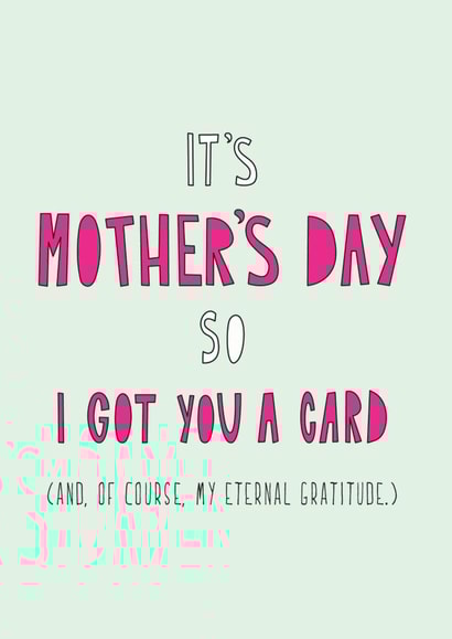 gratitude got you a card Mothers Day Card 28845 created by Redback Cards