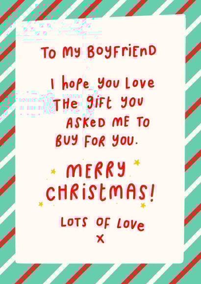 boyfriend gay  Christmas Card 42747 created by katie illustrated