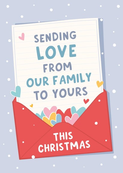 Sending Love Family Christmas Card created by Fliss Muir