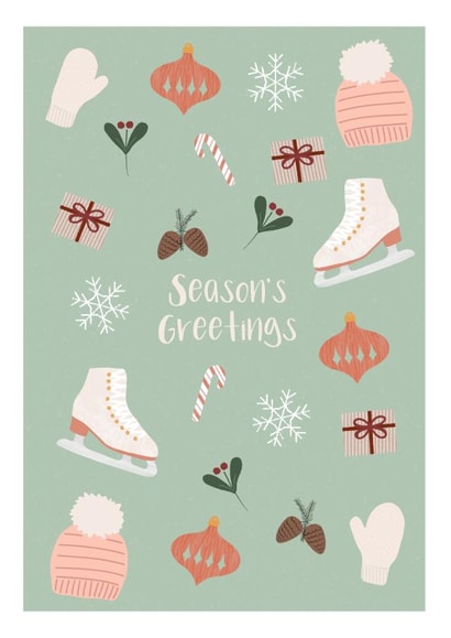 Winter Seasons greetings Christmas Card 19768 created by Rebekah Klimuck