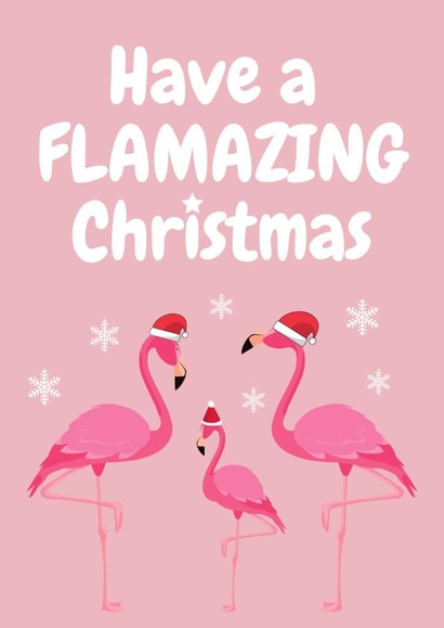 flamingo pun Christmas Card 19946 created by Pickle & Lilly