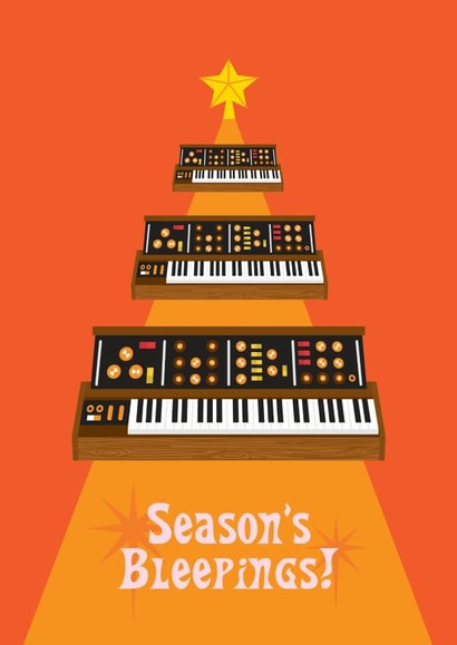 synth keyboard Christmas Card 9504 created by The Fidorium