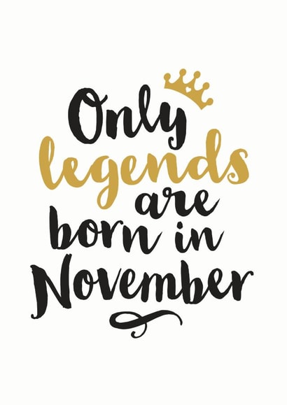 legend november Birthday Card 9386 created by Kyleigh Orlebar