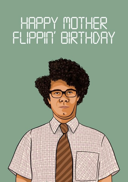 IT crowd Film/TV/Netflix Birthday Card 20595 created by Glam Brock