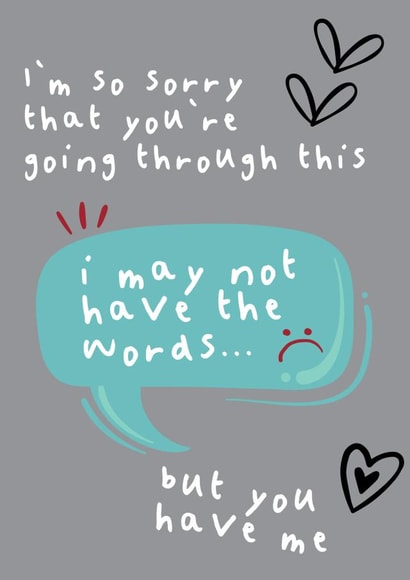 sympathy dont have words Thinking of you Card 19620 created by Chasing Cards