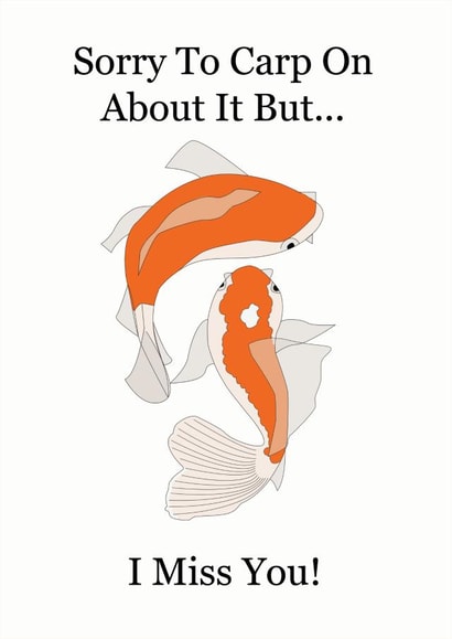 fish pun koi carp Card 44908 created by Cocoon Homeware Co