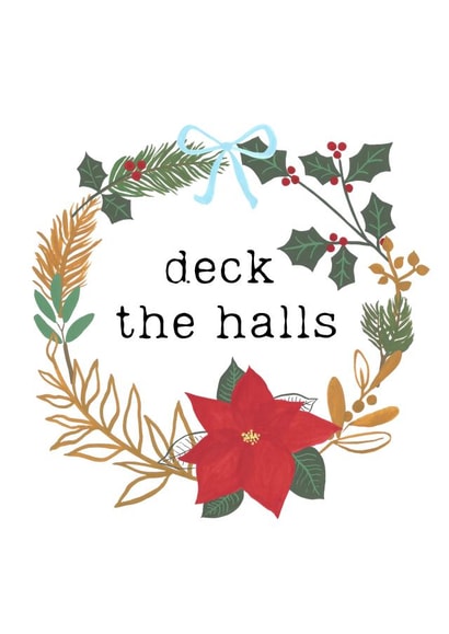 christmas wishes deck the halls Christmas Card 43086 created by Daisy Humphries