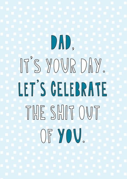 dad rude Birthday Card 28846 created by Redback Cards