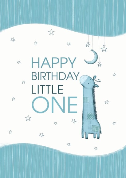 Cute 1st Birthday Card - Little One - Giraffe created by Lau Gonzalez