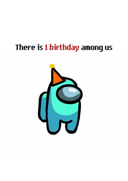 among us video game Birthday Card 20424 created by SJdesigns