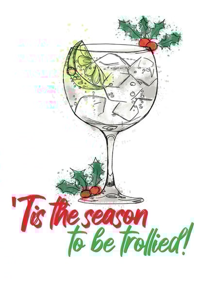 funny gin Christmas Card 42512 created by Close to the bone
