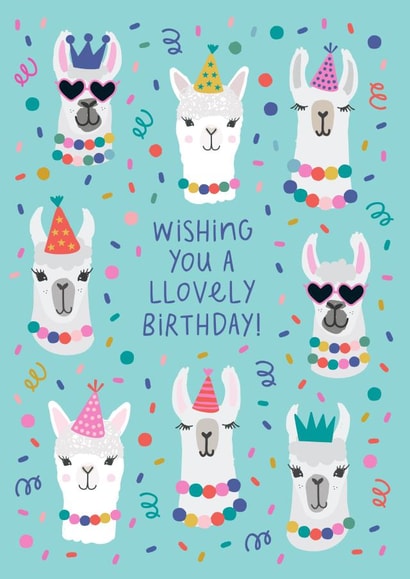 llama cute Birthday Card 20310 created by Mifkins
