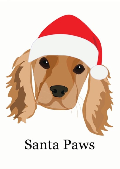 santa paws Christmas Card 20090 created by Cocoon Homeware Co